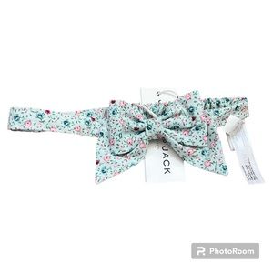 Janie and Jack cotton twill floral bow soft headband baby/toddler ONE SIZE